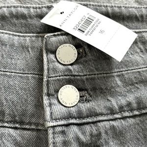 Ann Taylor The Straight Crop Grey Jeans size 16 NEW NWT